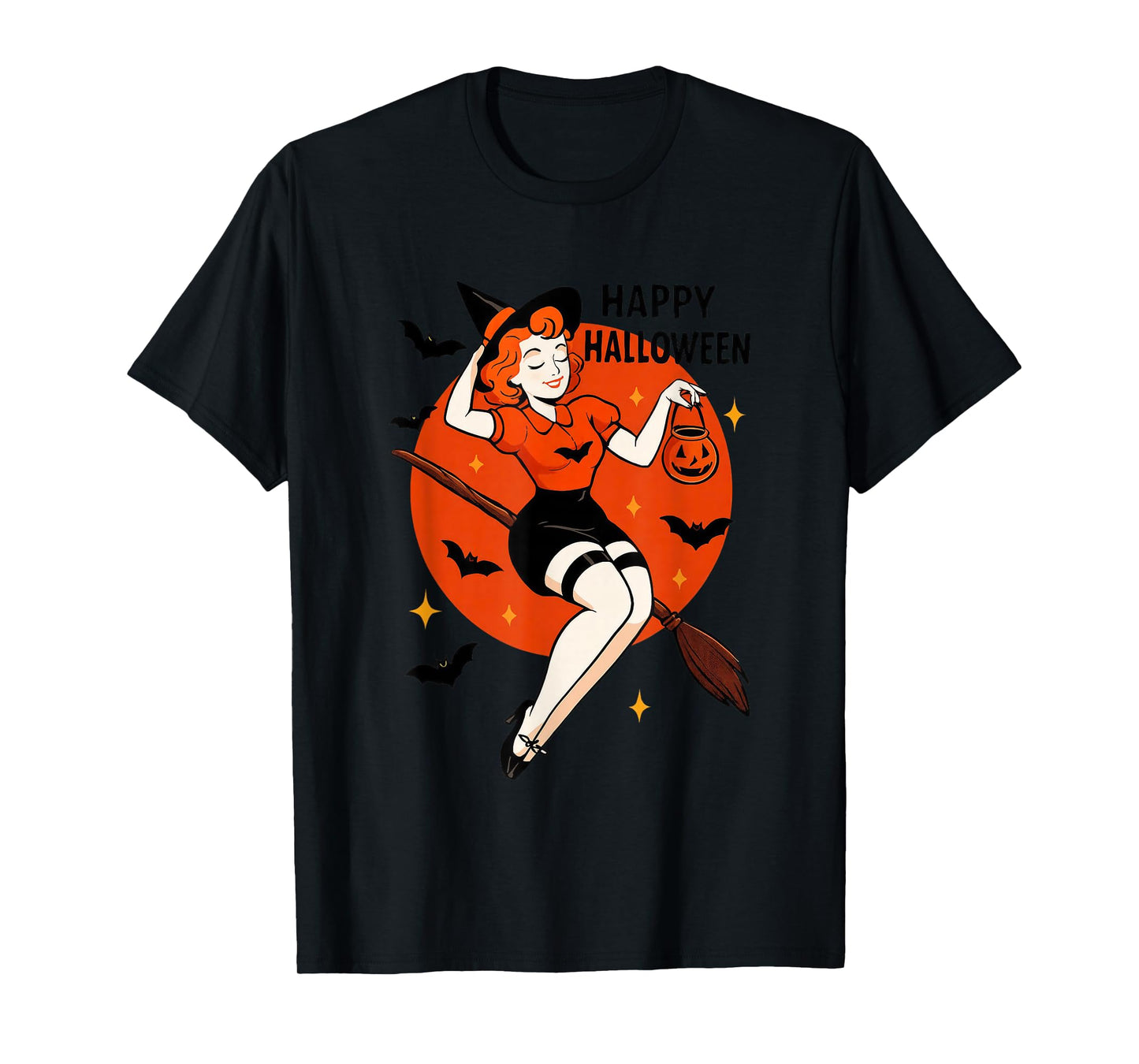 Happy Halloween Witch Broom Ride T-Shirt
