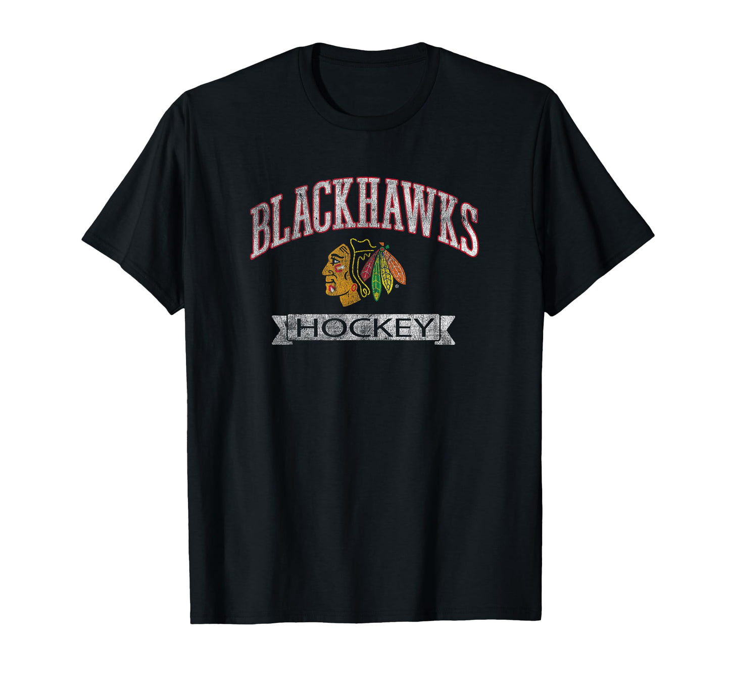 Chicago Blackhawks Vintage Hockey Black Officially Licensed T-Shirt