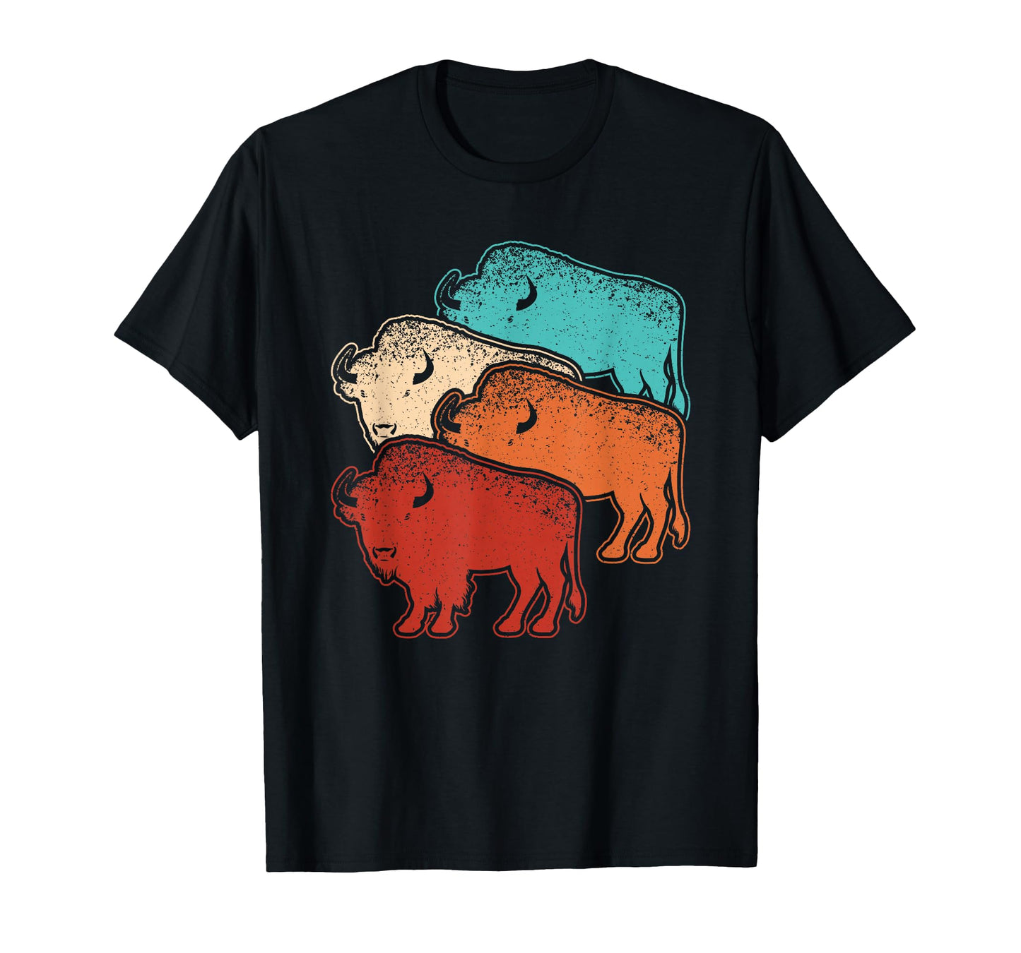 Retro Bison Lover Vintage Buffalo Men Women Kids T-Shirt