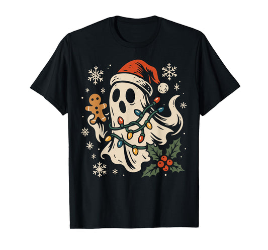 Ghost Christmas Santa Spooky Christmas T-Shirt