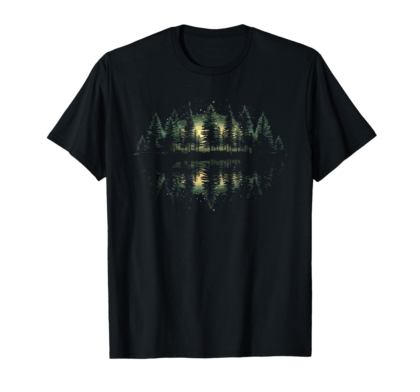 Nature Reflection Forest Trees Outdoor Wildlife T-Shirt