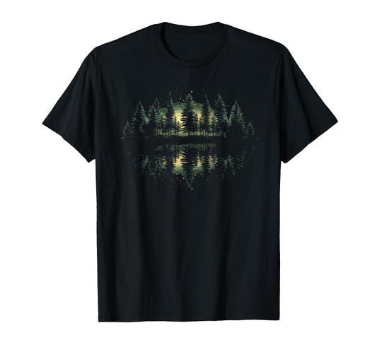 Nature Reflection Forest Trees Outdoor Wildlife T-Shirt