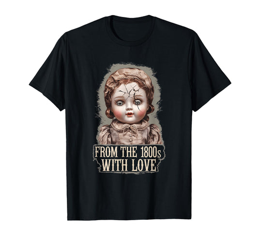 Vintage Porcelain Doll Collector Tee – Antique Creepy Art T-Shirt