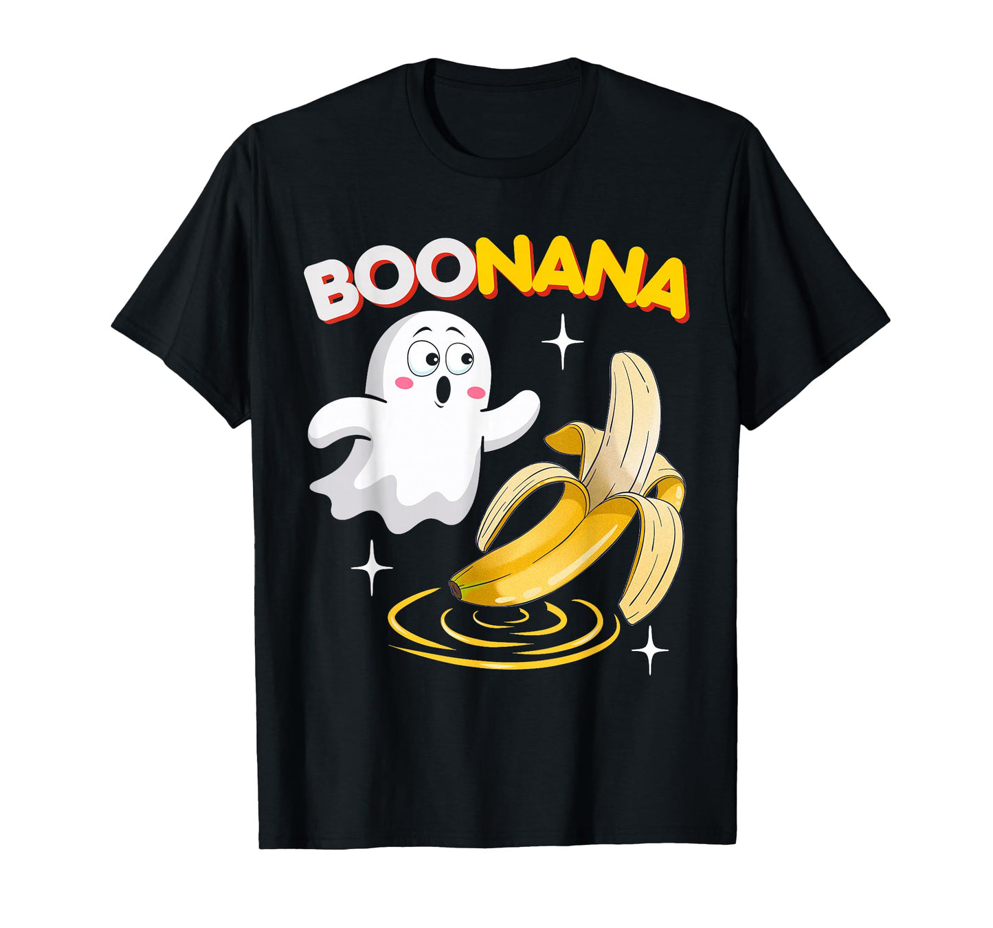 Funny BooNana Halloween Ghost Boo Banana Cute Boy Girl Kids T-Shirt