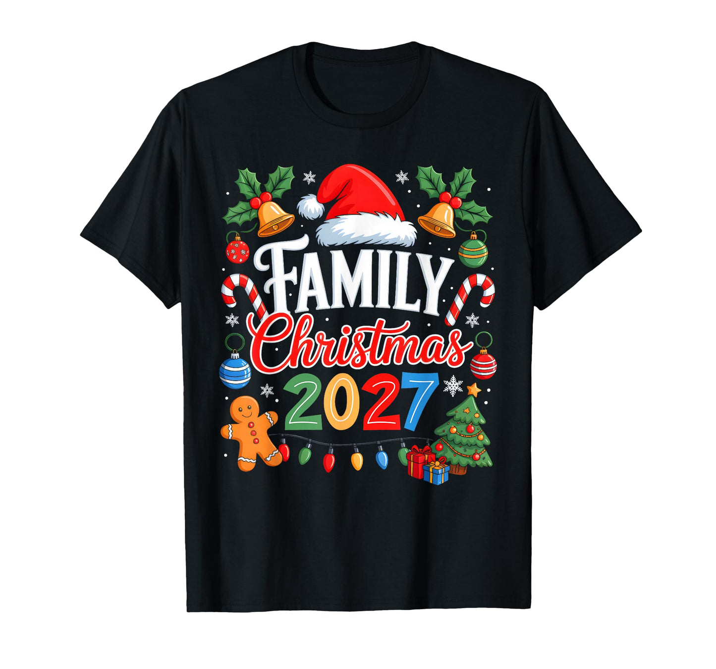 Family Christmas 2027 Matching Pajamas Xmas Family Christmas T-Shirt