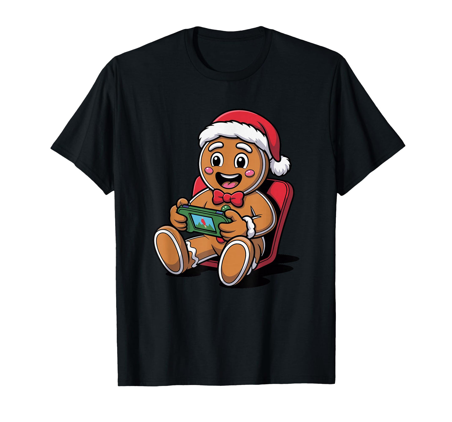 Gingerbread Gamer Christmas Funny Holiday Xmas Pajamas T-Shirt
