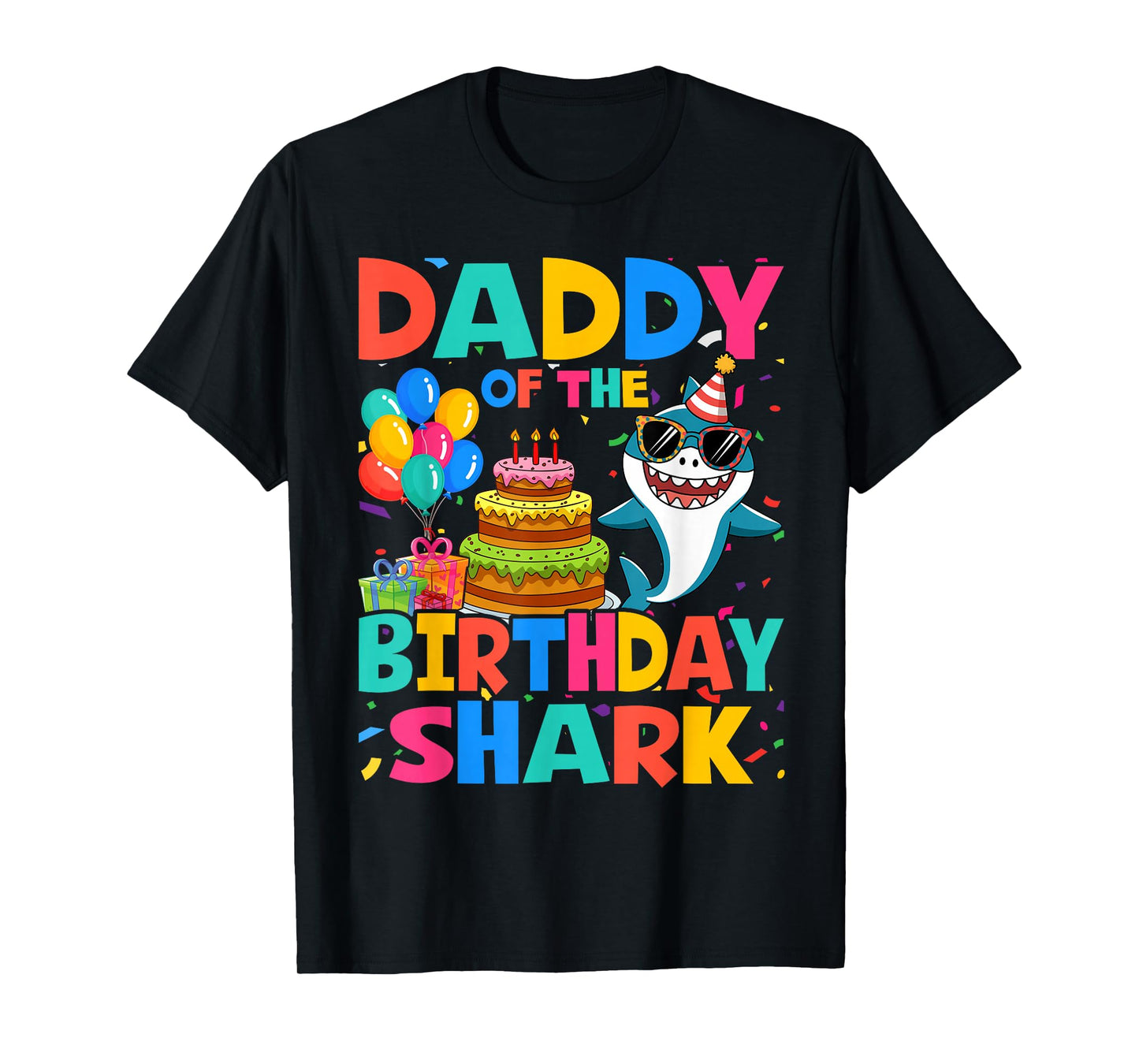 Daddy of the Shark Birthday Dad Matching Family T-Shirt