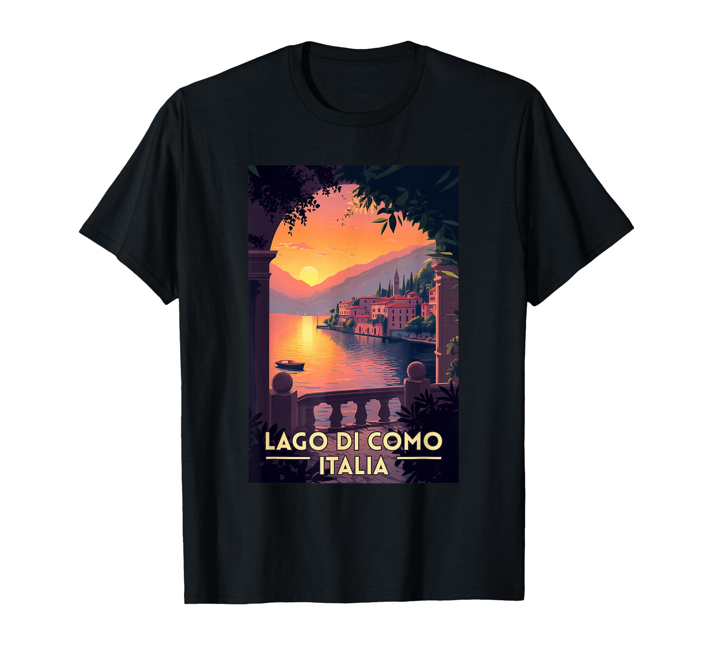 Lake Como Lago di Como Italy Souvenir Retro T-Shirt