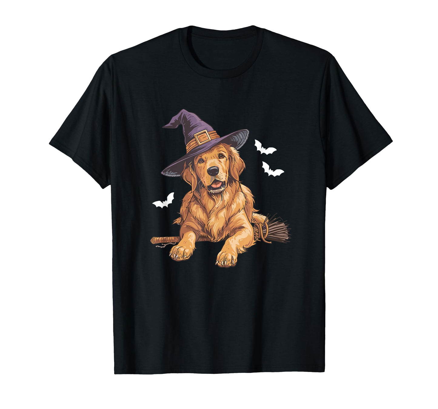 Witch Golden Retriever Halloween Golden Retriever Dog Mom T-Shirt