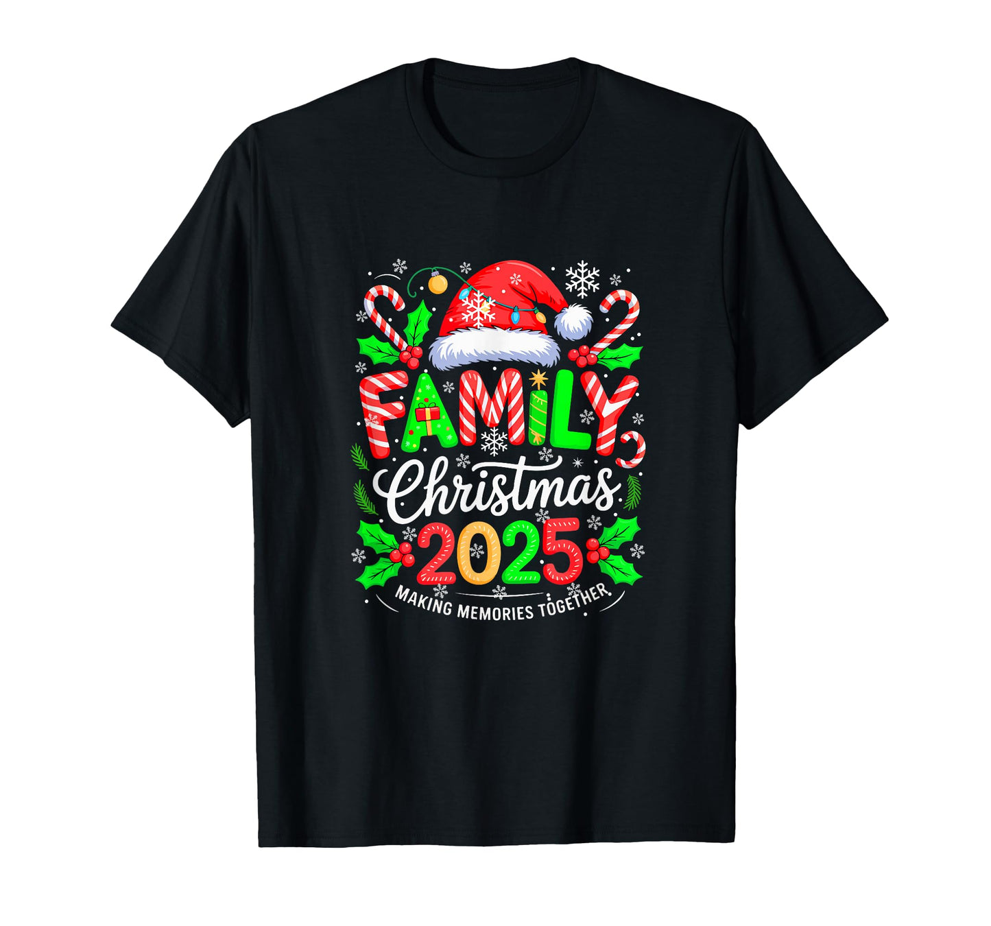 Family Christmas 2025 Colorful Costume Santa Lover Family T-Shirt