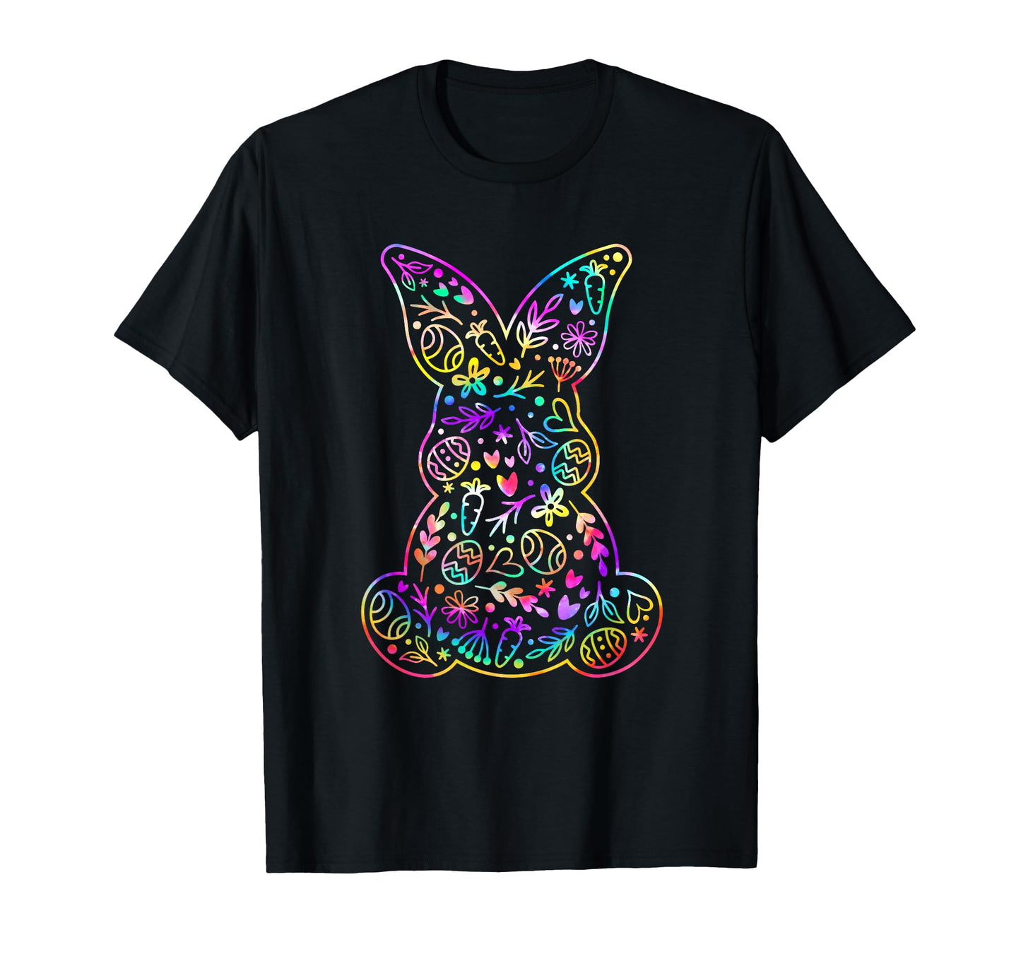 Easter Day Cute Floral Easter Bunny Tie Dye Women Kids Girl T-Shirt