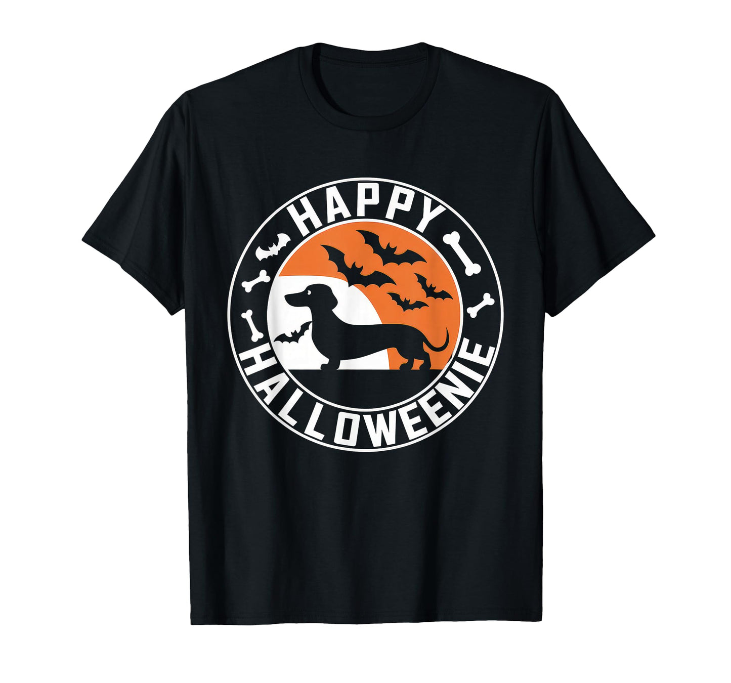 Happy Halloweenie Tshirt Women Men Wiener Monster Party T-Shirt