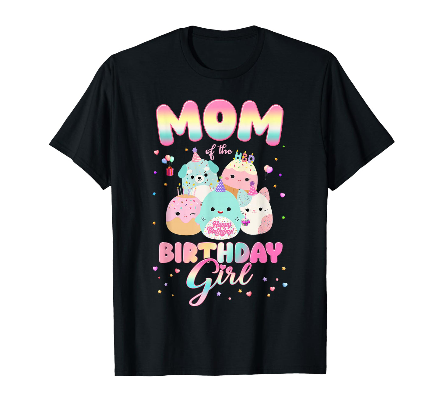 Birthday Family Party Squish Squad Mom Of The Birthday Girl T-Shirt