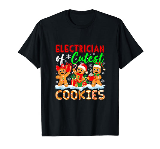 Electrician of Cutest Cookies Gingerbreads Xmas Job Team T-Shirt
