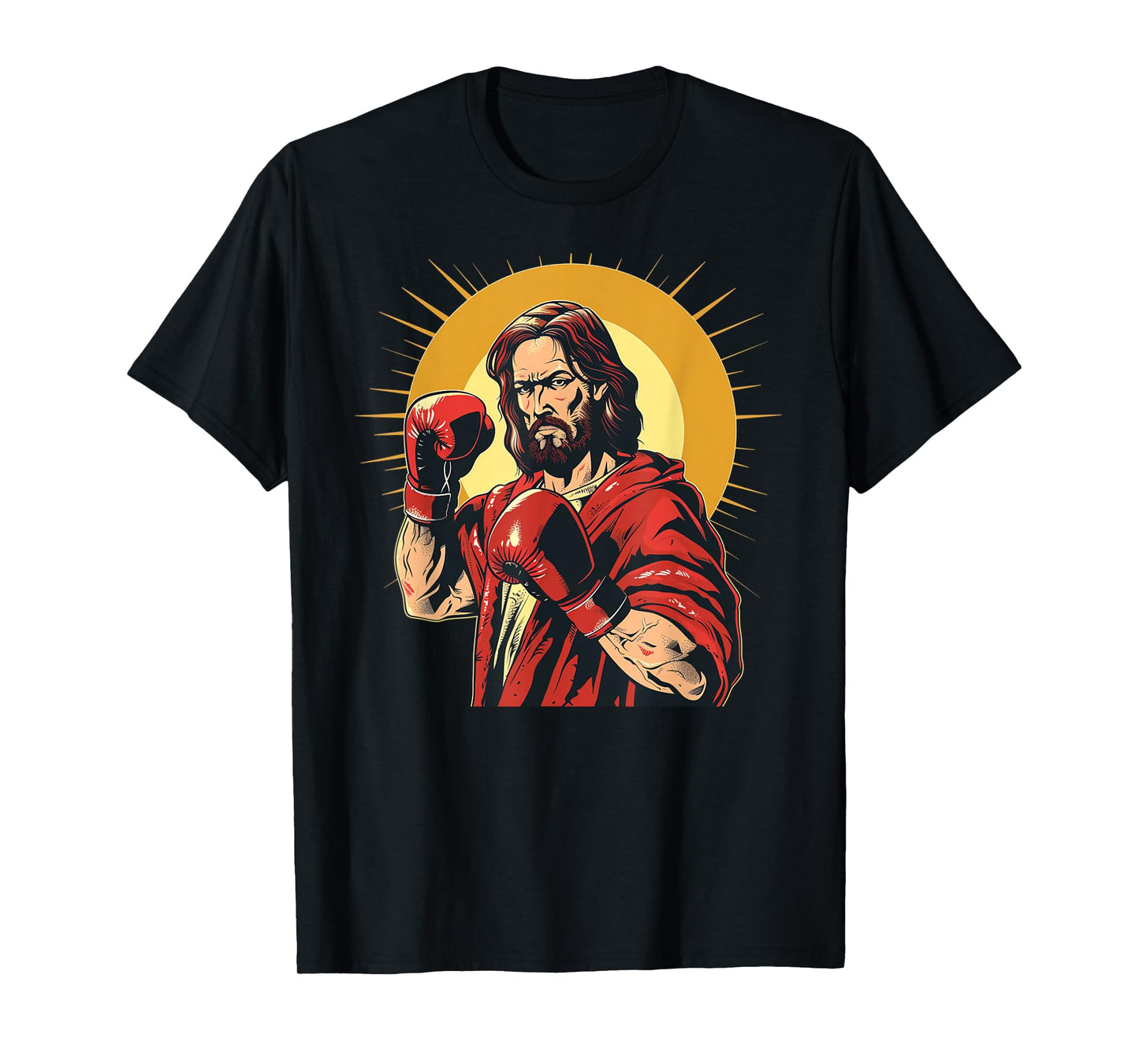 Lord Jesus and God in boxing ring Costume for Sports Fans T-Shirt