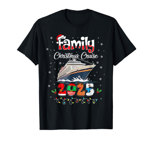 Family Christmas Cruise 2025 Matching Family Cruise Holiday T-Shirt