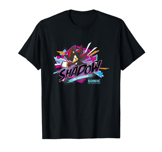 Sonic The Hedgehog Shadow Retro Neon Logo T-Shirt