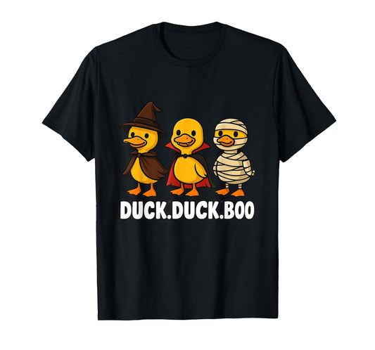 Duck Boo Funny Cute Spooky Halloween Retro Goose T-Shirt