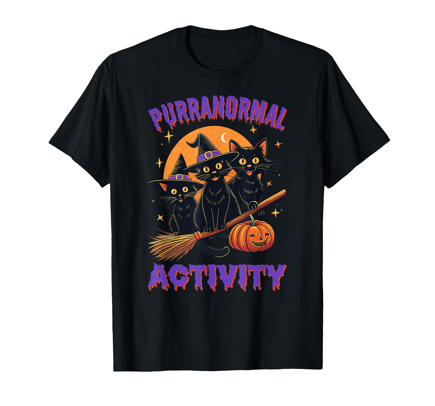 Purranormal Activity Funny Halloween Cat Mom T-Shirt