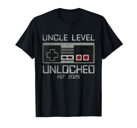 Uncle Level Unlocked 2025 Leveling Up Leveled Up To Uncle T-Shirt
