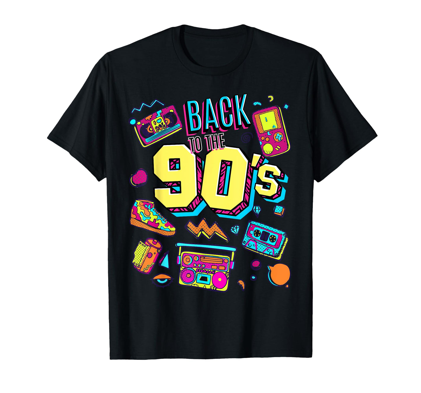 Men's Women's Kids Vintage Retro Back To 90's Graphic Design T-Shirt