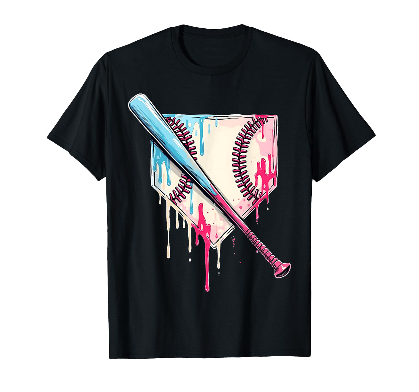 Cool Sport Baseball Home Plate Drip With Sprinkles Drip T-Shirt