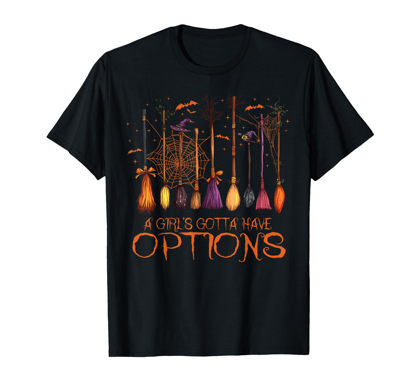Retro A Girl’s Gotta Have Options Spooky Witches Halloween T-Shirt