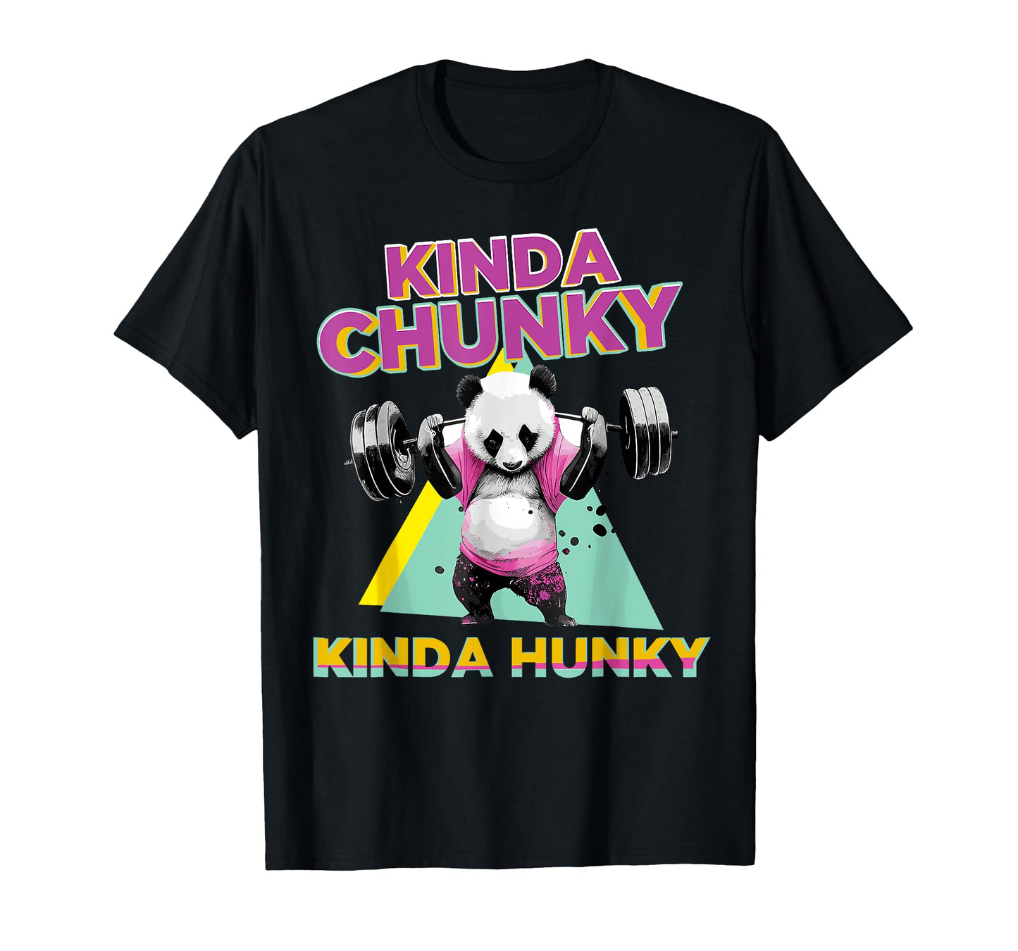 Kinda Chunky Kinda Hunky, Bodybuilding Gym T-Shirt, Small, Black