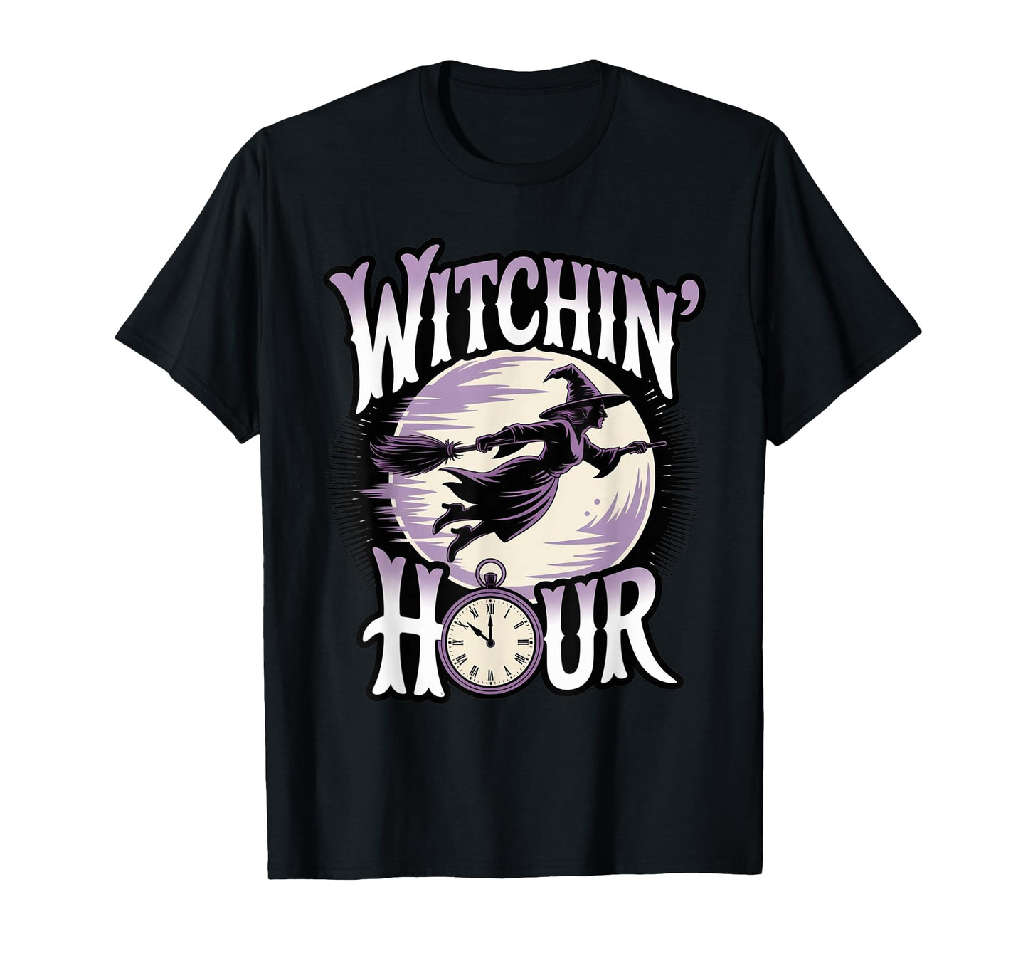 Witchin’ Hour Halloween T-Shirt Spooky Witch Tee T-Shirt