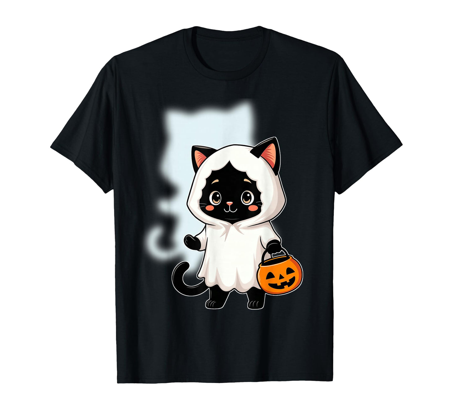 Cute Funny Wizard Cat Ghost Weird Kitten Cat Meme Halloween T-Shirt