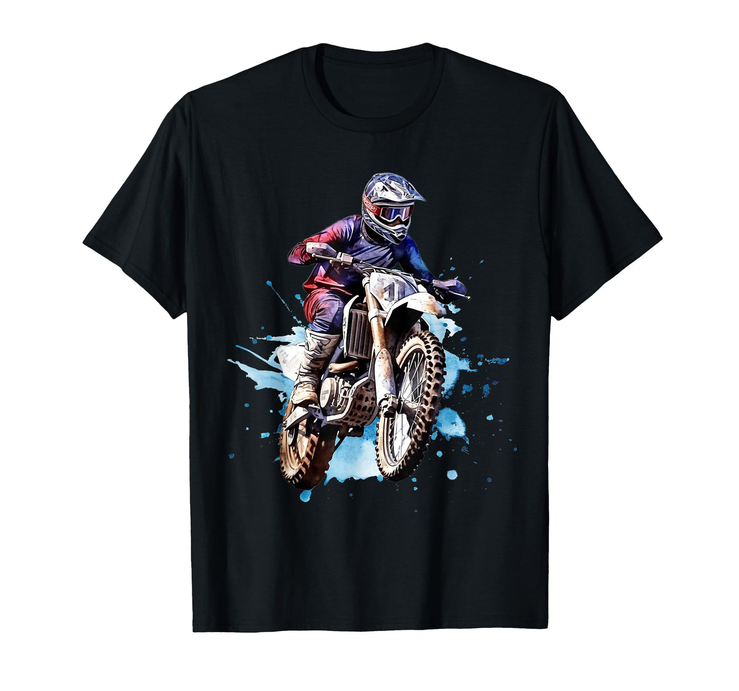 Dirt Bike USA Flag Vintage Motocross Riders Freestyle T-Shirt