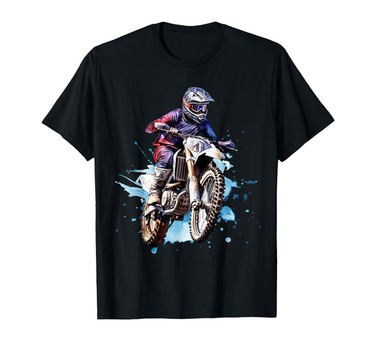 Dirt Bike USA Flag Vintage Motocross Riders Freestyle T-Shirt