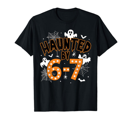67 Meme Halloween Haunted- Funny Ghost and Pumpkin Halloween T-Shirt