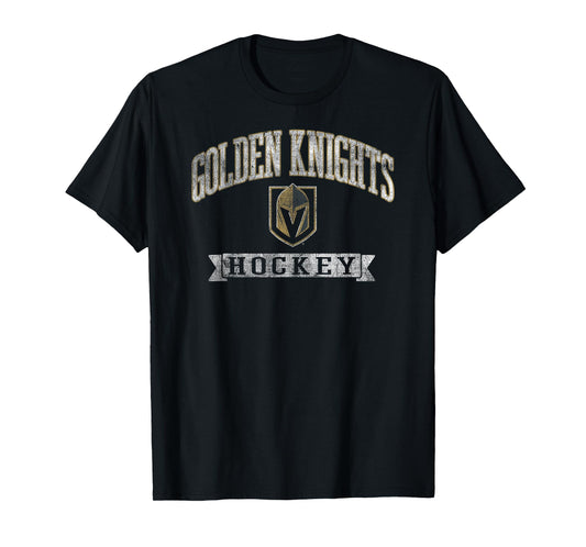 Vegas Golden Knights Vintage Hockey Black Licensed T-Shirt