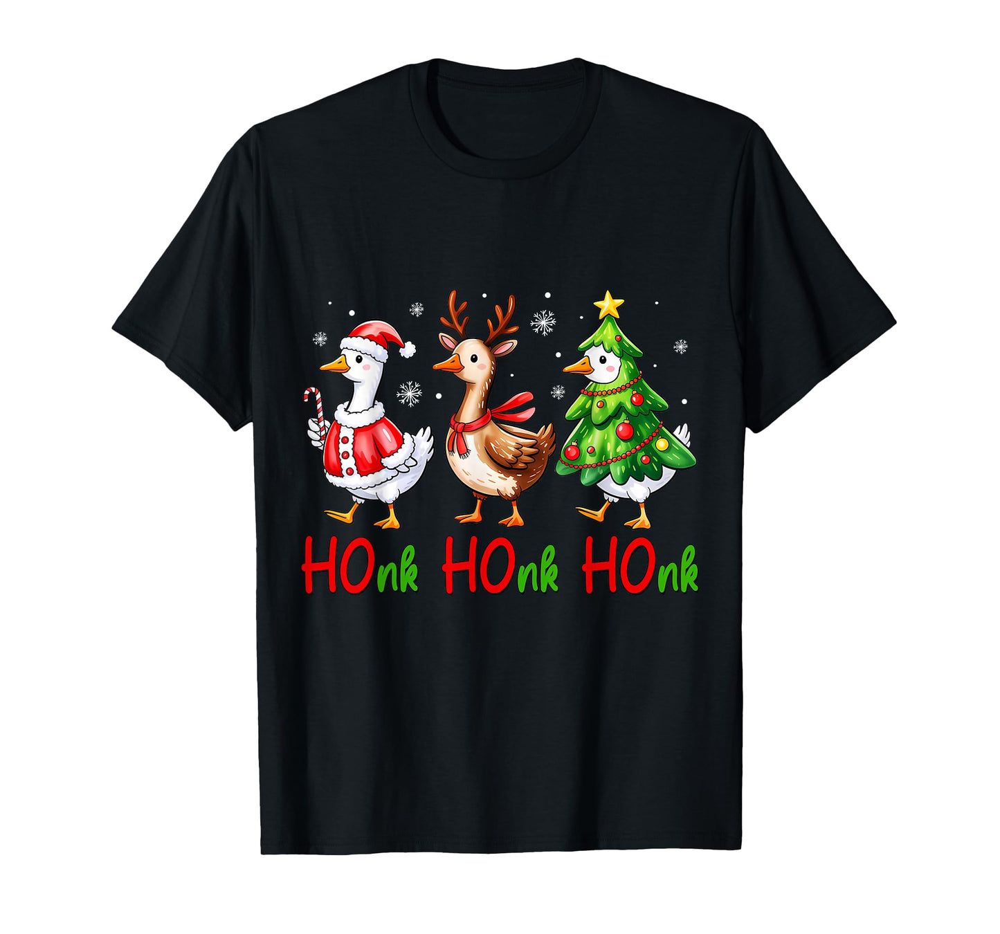 Funny Christmas Ho Ho Ho Santa Claus Goose Honk Costume Pjs T-Shirt