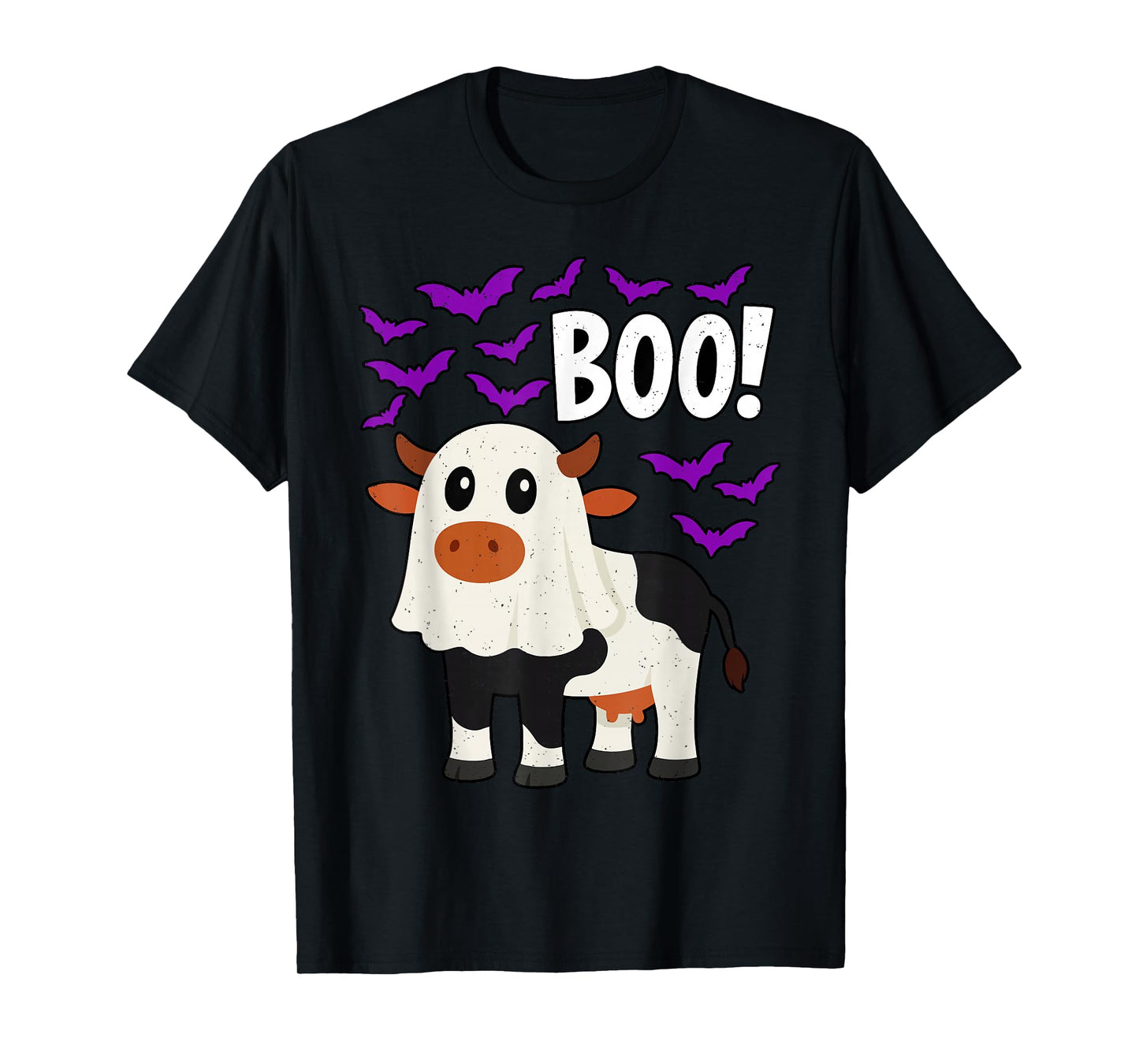 Boo Ghost Cow Halloween Funny Farm Animal Wildlife Spooky T-Shirt