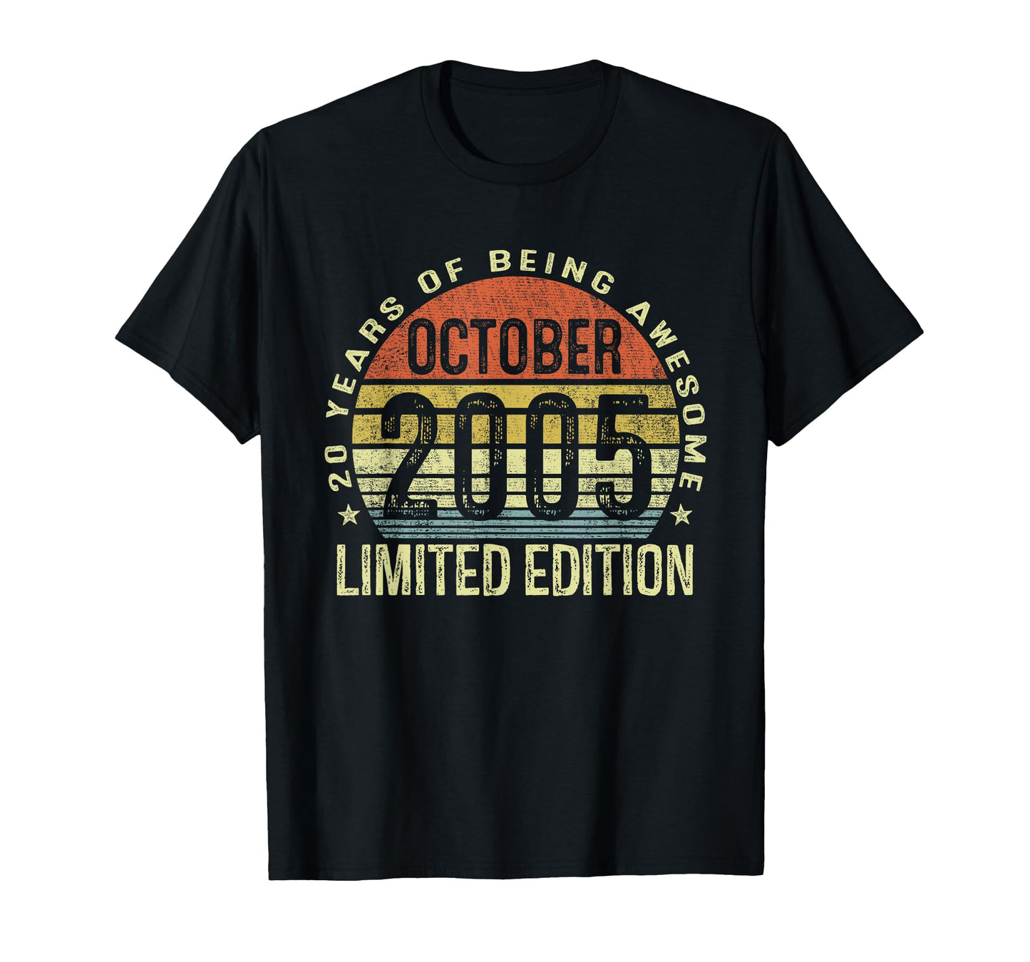 October 2005 20th Birthday Gifts for Men Women 20 Year Old T-Shirt
