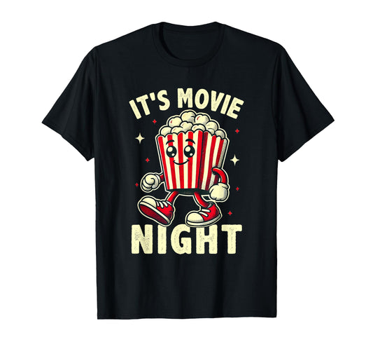 It's Movie Night Retro Family Movie Night T-Shirt