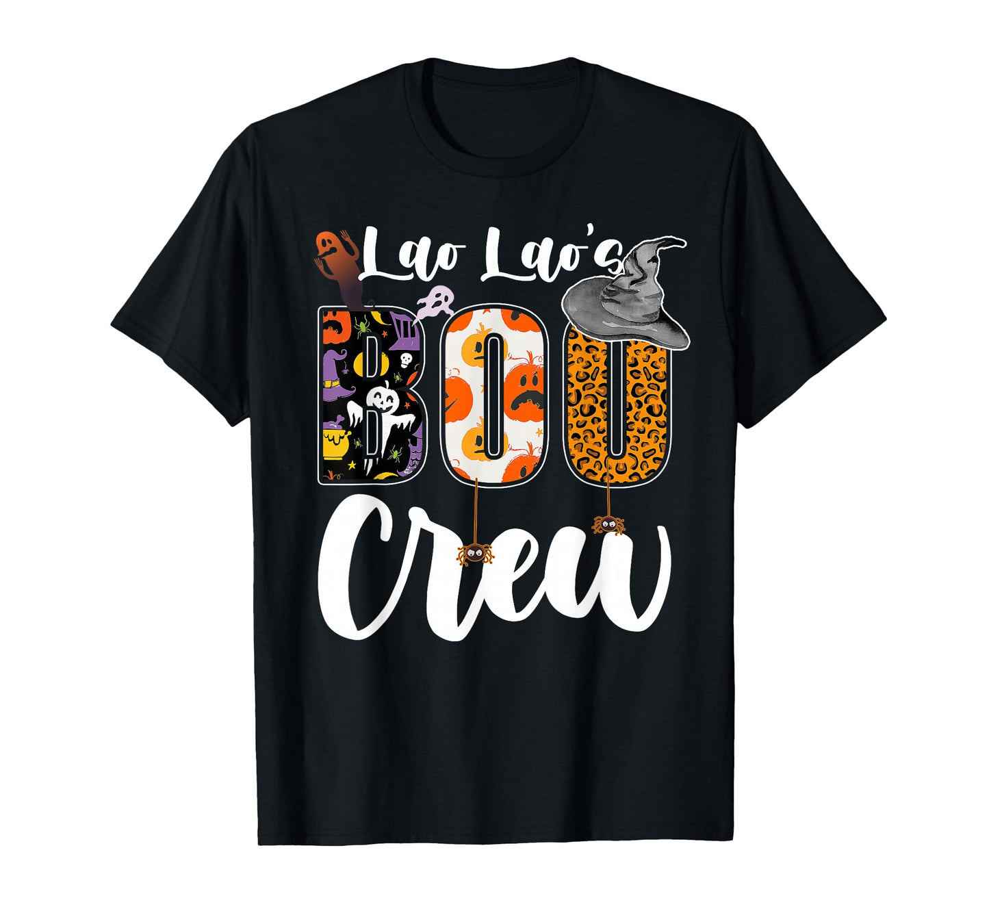 Lao Lao's Boo Crew Halloween Grandma Grandkids Matching T-Shirt
