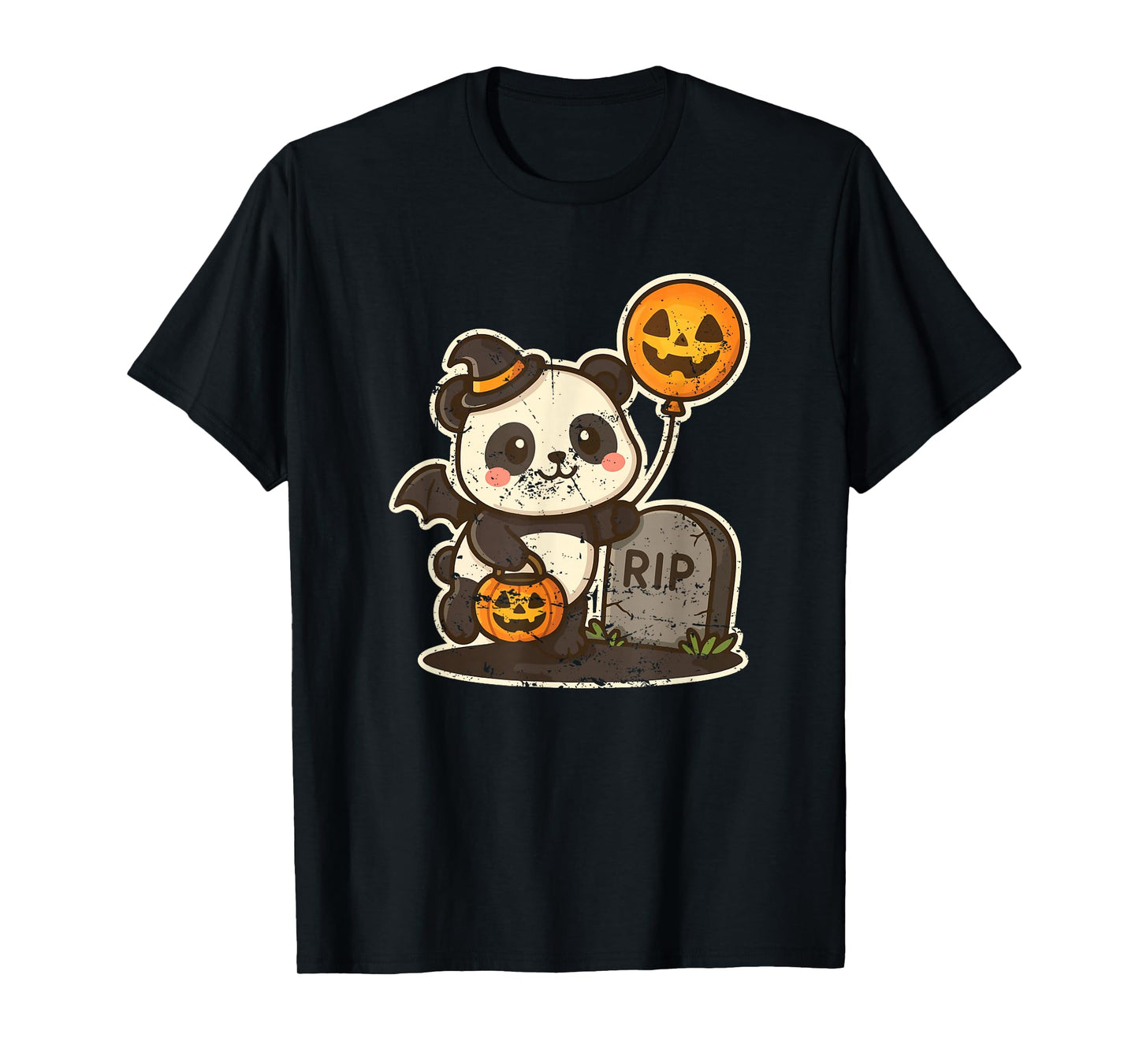 Rip Panda Witch with Balloon T-Shirt
