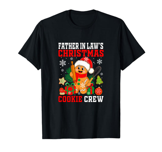 Father in Law's Christmas Cookie Crew Santa Cookies Baker T-Shirt