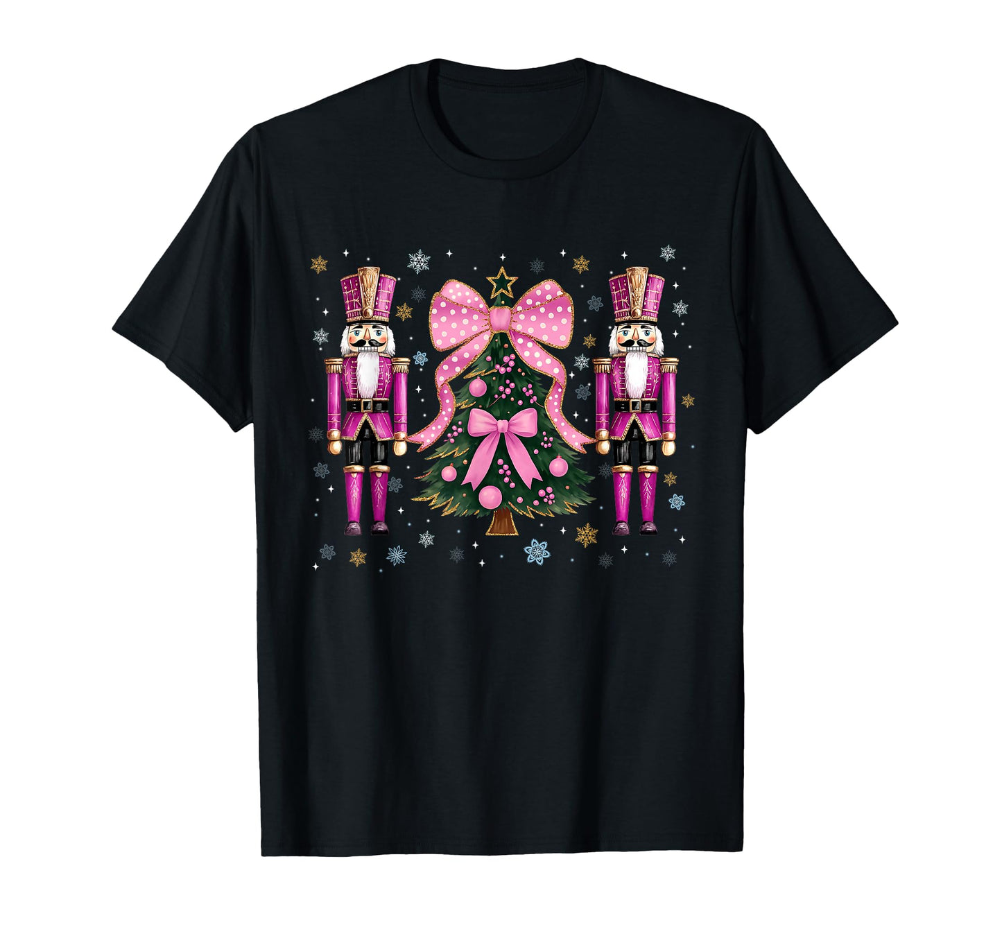 Funny Nutcracker Christmas Tree Christmas Xmas Women Girl T-Shirt