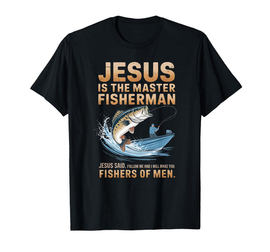 Fishing Jesus Christ Religion Christian Fisher Christianity T-Shirt