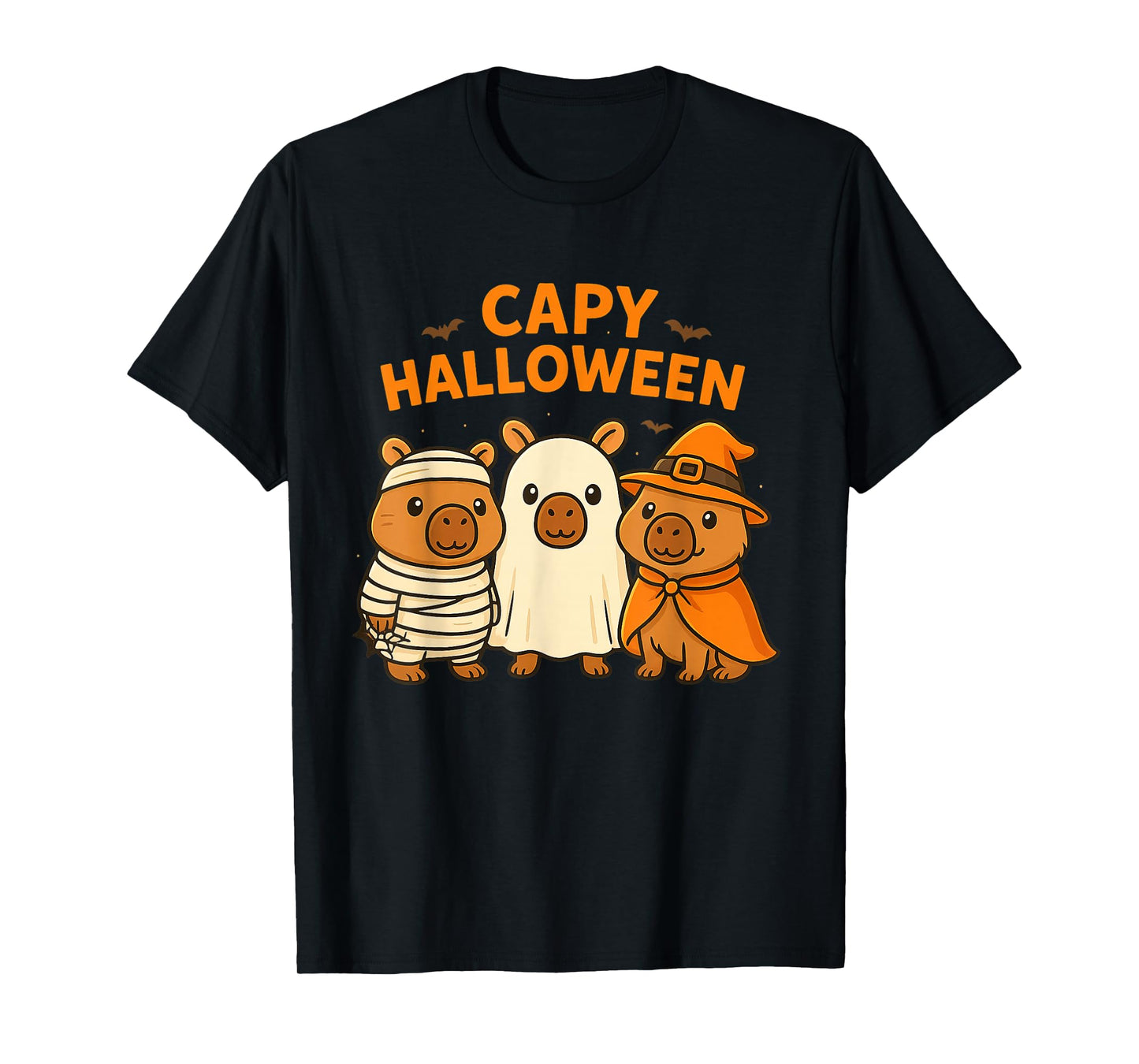 Capy Halloween Boys Girls Cute Capybara Halloween Costume T-Shirt