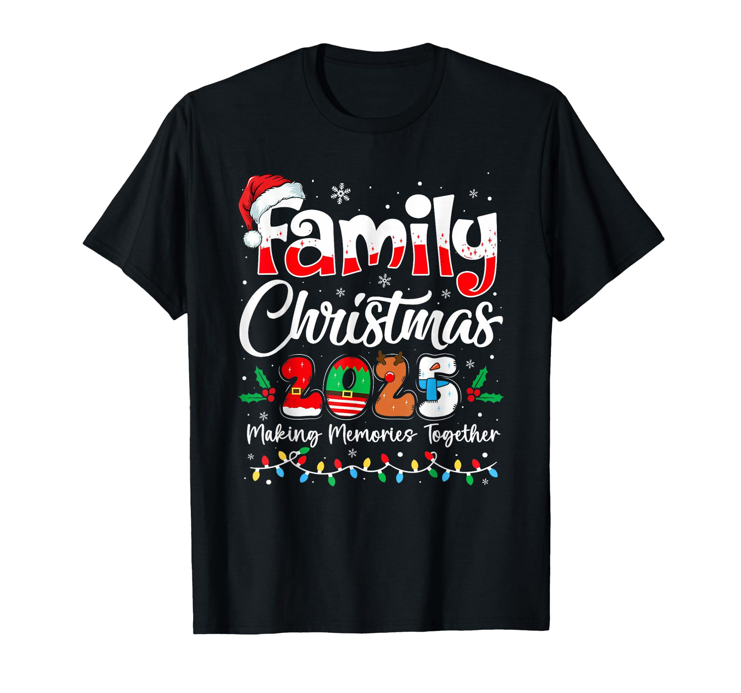 Family Christmas 2025 Matching Outfit Xmas Squad Santa T-Shirt