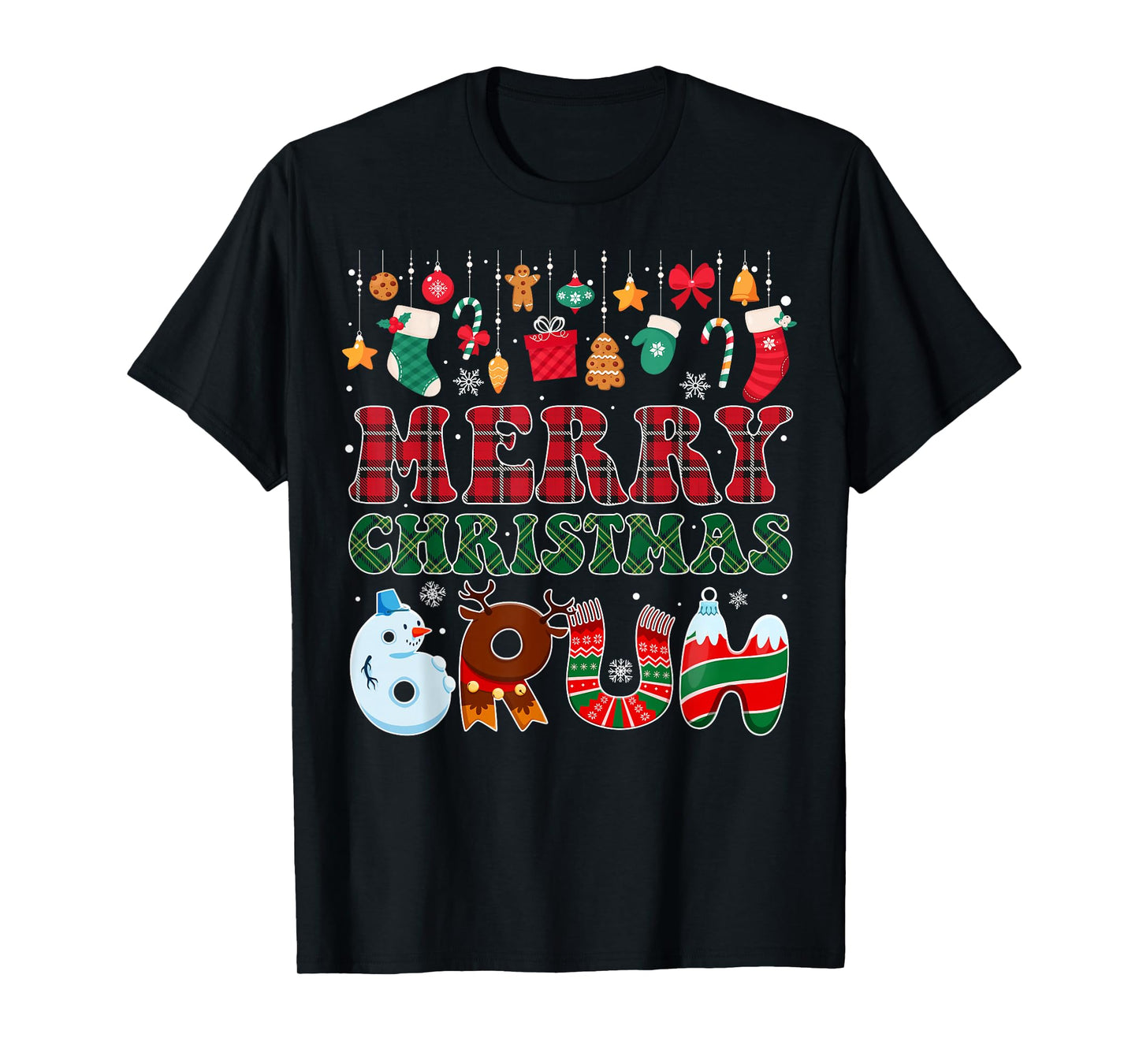 Bruh Christmas Red Plaid Xmas Men Teen Boys Funny Christmas T-Shirt