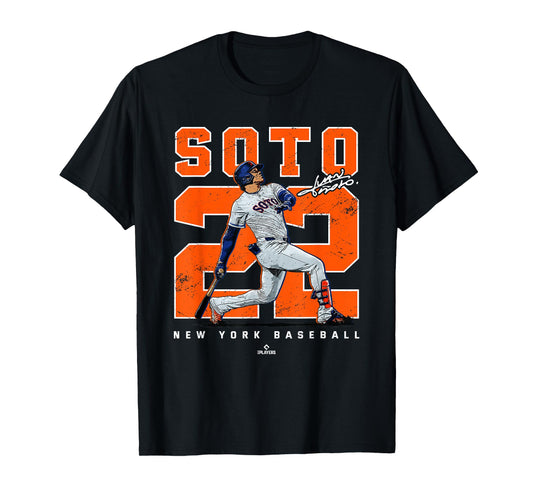 Number & Portrait Juan Soto New York Baseball MLBPA T-Shirt