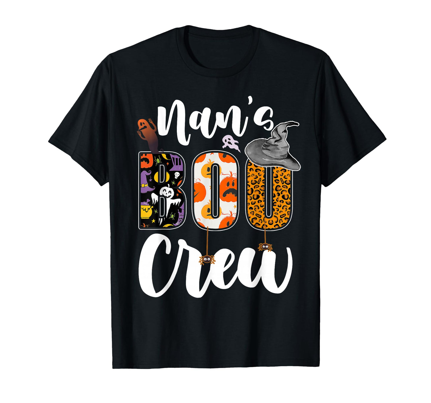 Nan's Boo Crew Halloween Grandma Grandkids Matching T-Shirt
