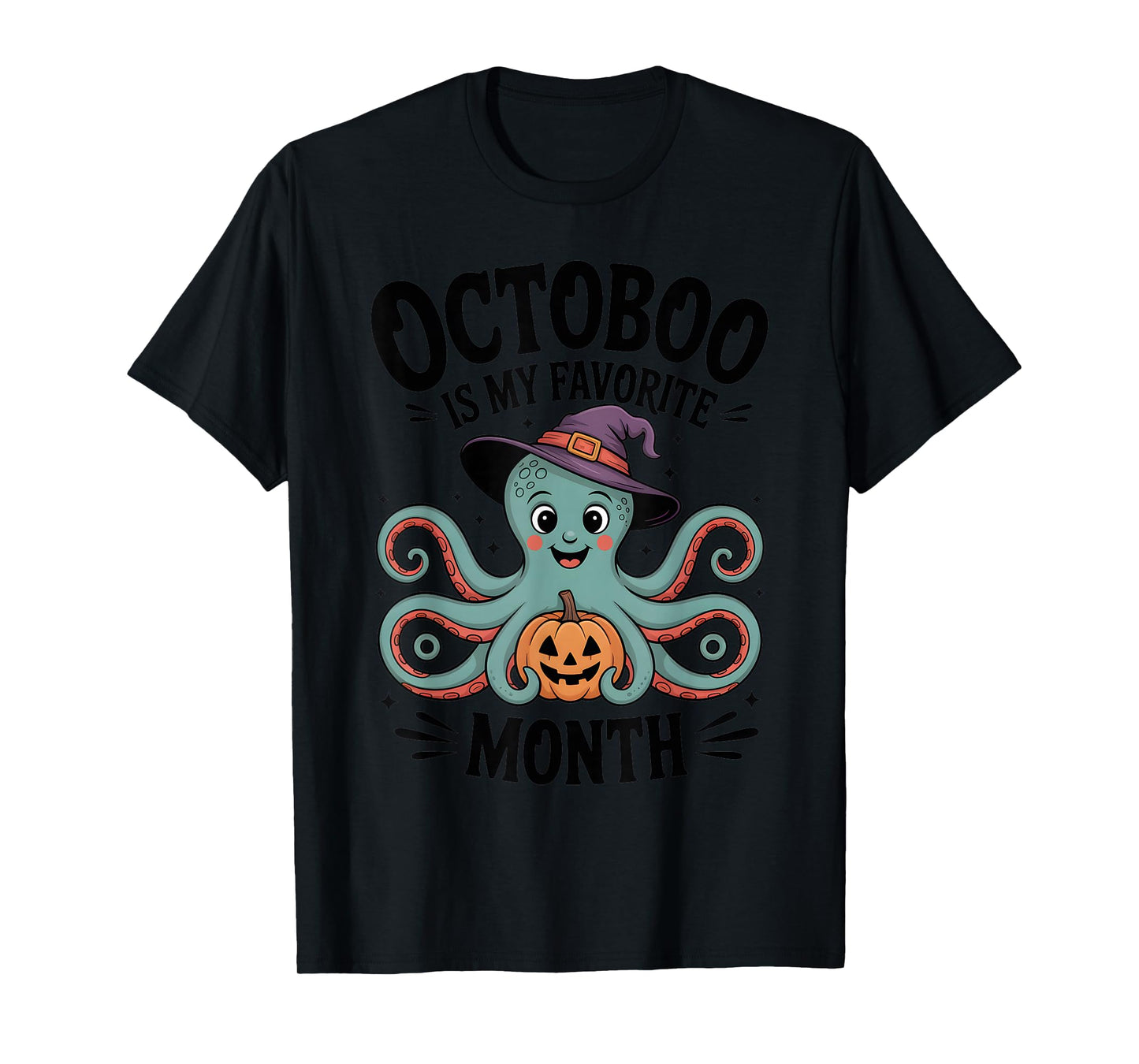 Octoboo is My Favorite Month Funny Halloween Octopus T-Shirt