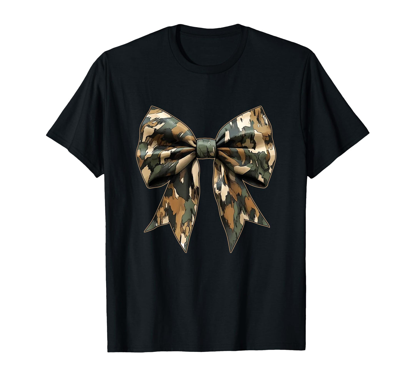 Camouflage Girls Camo Bow Camo Coquette Bow Hunting Women T-Shirt